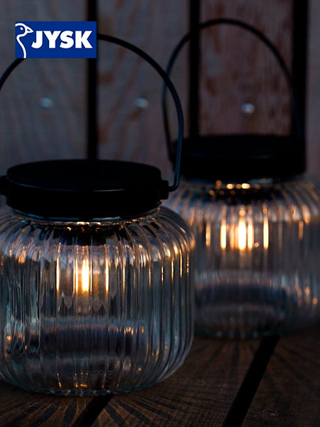 Lampe à piles FASAN Ø13xH12cm transparent