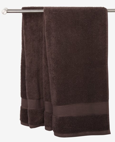 Bath sheet KARLSTAD 100x150 dark brown KRONBORG