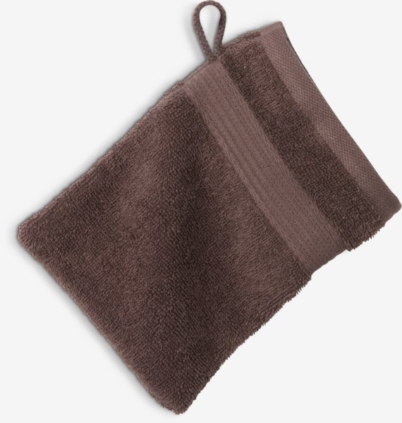 Washing glove KARLSTAD 15x20 dark brown KRONBORG