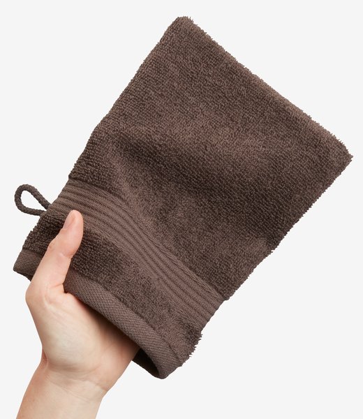 Washing glove KARLSTAD 15x20 dark brown KRONBORG