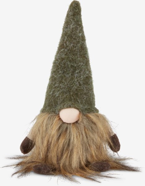 Tomte MUMIN B14xL9xH28cm brun/grön