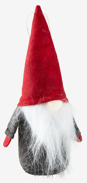 Christmas elf BOND D7xH17cm with felt assorted