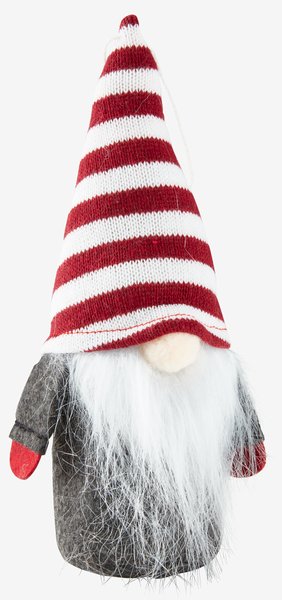 Christmas elf BOND D7xH17cm with felt assorted