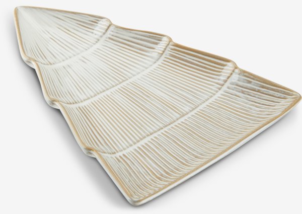 Dekoračný podnos AUSTRE Š25xD18xV2 cm porcelán biela