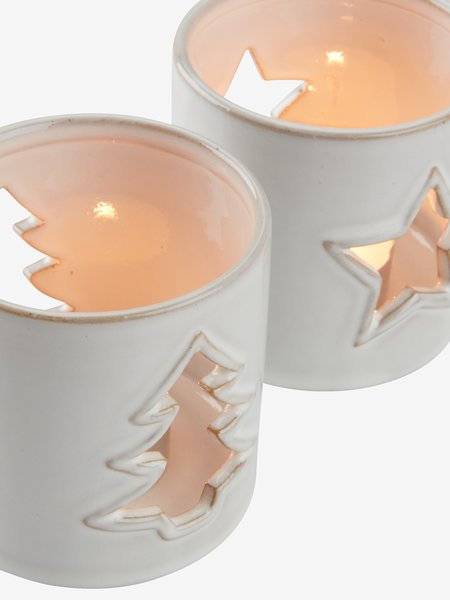 Tealight mumluk PERLE Ø8xY8cm keramik beyaz çşt.