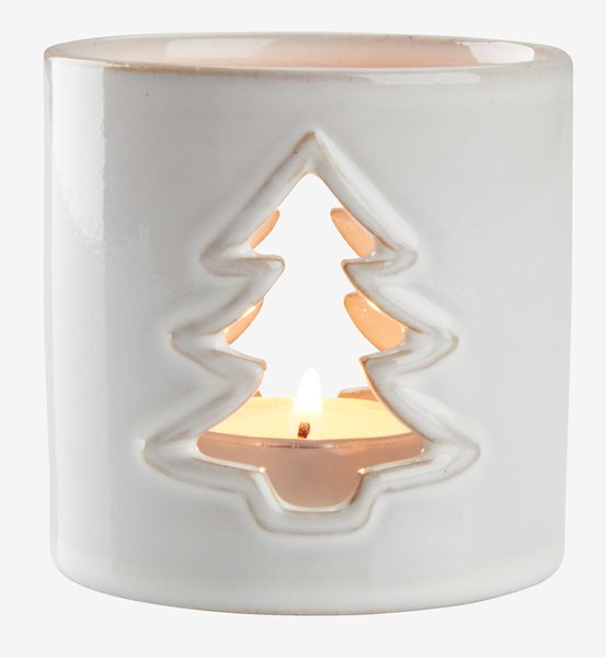 Tealight mumluk PERLE Ø8xY8cm keramik beyaz çşt.