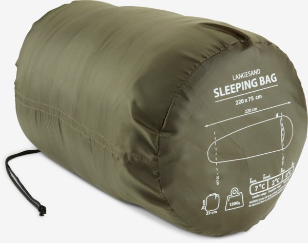 Saco de dormir LANGESAND A75xL220 caqui