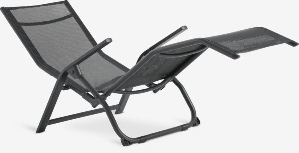 Deckchair LOMMA W63xL130 black