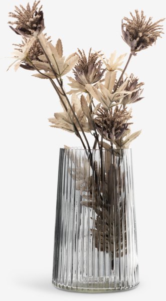 Váza ROY Ø13xV20 cm sivá