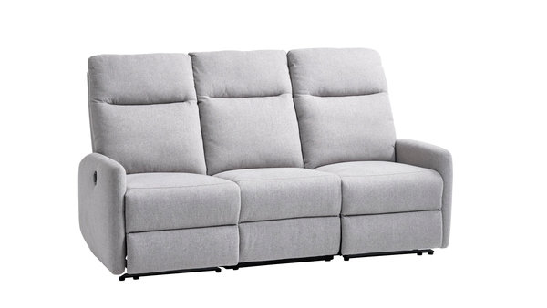 3-θέσιος καναπές VONSILD ηλεκτρικός ανακλινόμενος αν. γκρι