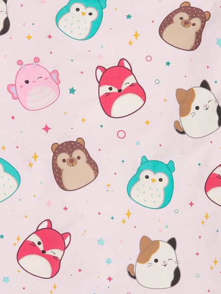 Completo copripiumino SQUISHMALLOWS 160x210 cm rosa fucsia