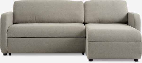 Sofa bed chaise longue MOMMARK beige fabric