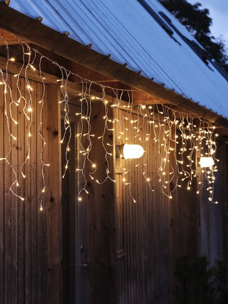 Lyskæde udendørs SNOTRA istap m/400 LED og timer