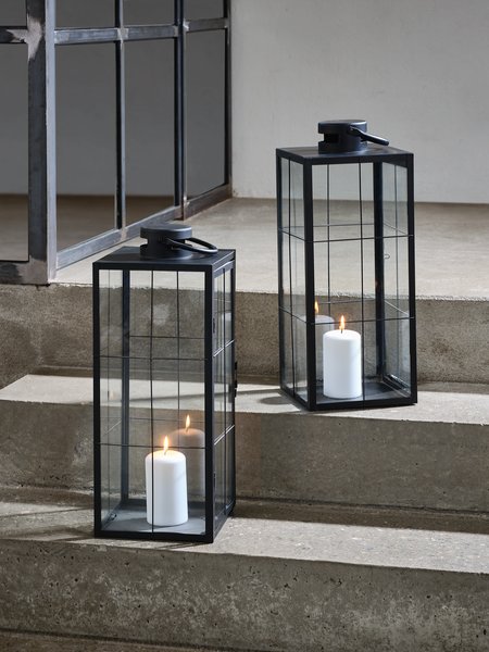 Lantern VILLADS W20xL20xH50cm black