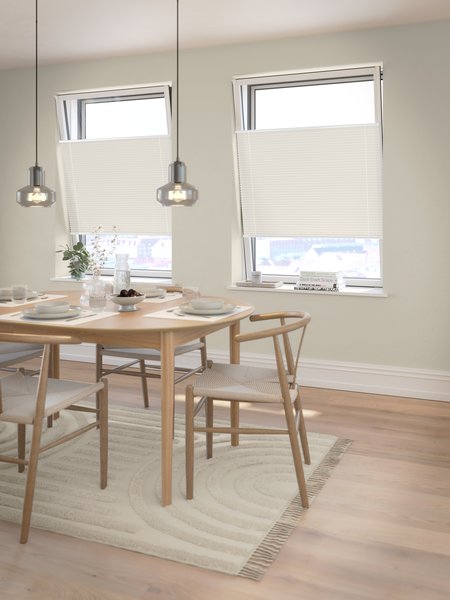 Verdunkelungsplissee HVEN 105x130cm weiss up/down