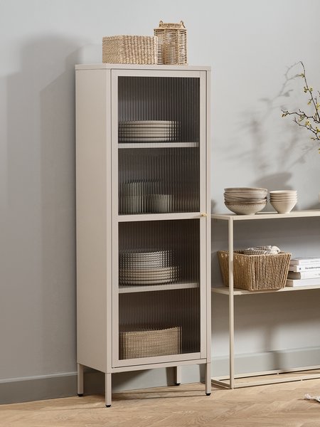 Vitrine HOPTRUP 1 porte beige