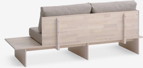 Daybed SOLLERUP 204x78 light grey fabric/pine