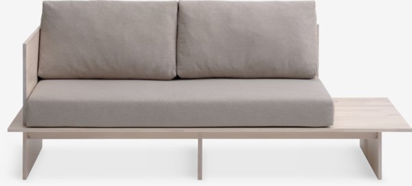 Daybed SOLLERUP 204x78 light grey fabric/pine