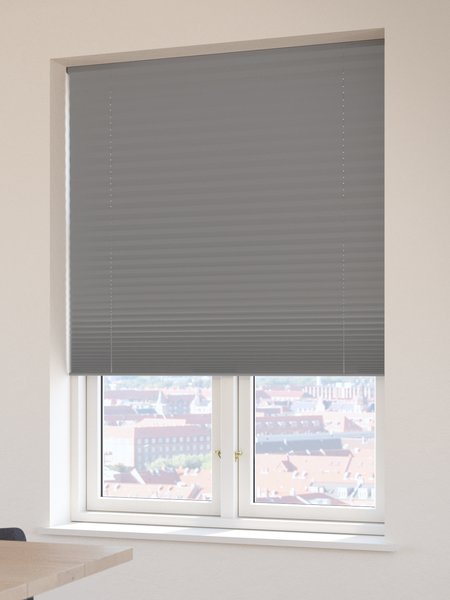Plisségardin mørklægning FYN 80x160cm grå trådløst