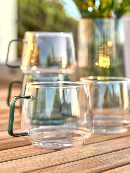 Mug ANDERS glass 40cl D13xH18cm assorted