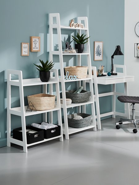 Bookcase HERNING 5 shelves white