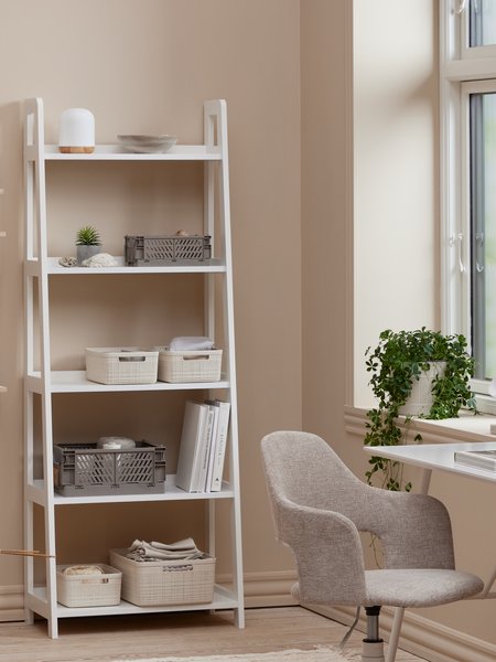 Bookcase HERNING 5 shelves white