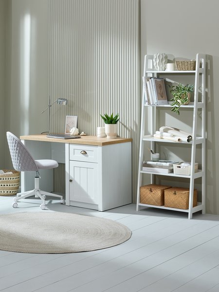 Bookcase HERNING 5 shelves white