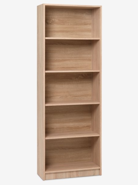 Bookcase HORSENS 5 shelves oak