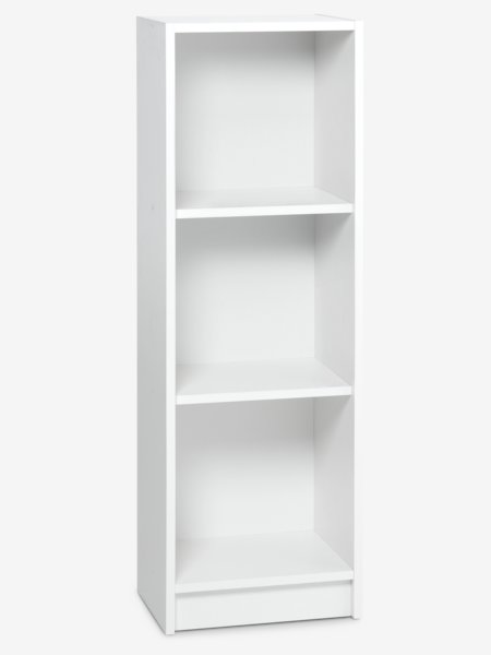 Bookcase HORSENS 3 shelves slim white