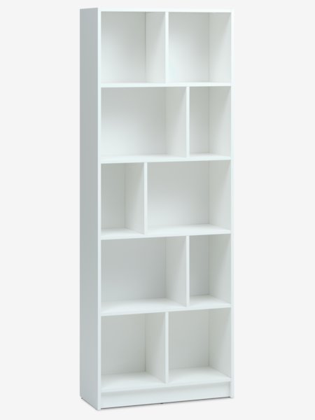 Bookcase MOSBJERG 10 shelves white