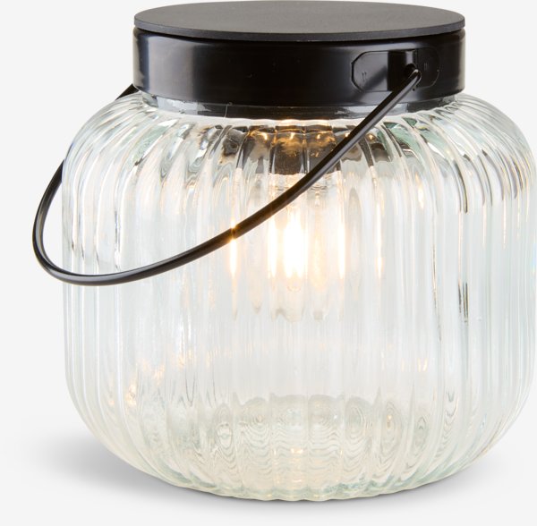 Lámpara a pilas FASAN Ø13xA12cm transparente