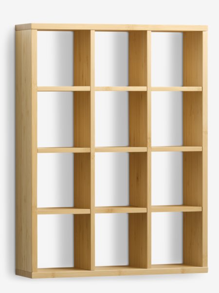 Wall shelf TOLNE 12 shelves bamboo
