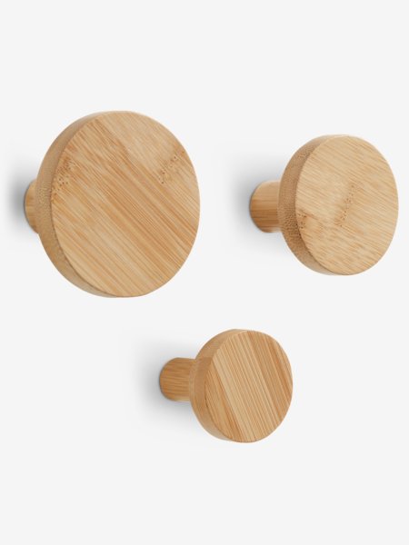 Wall hooks VANDSTED pack of 3 bamboo