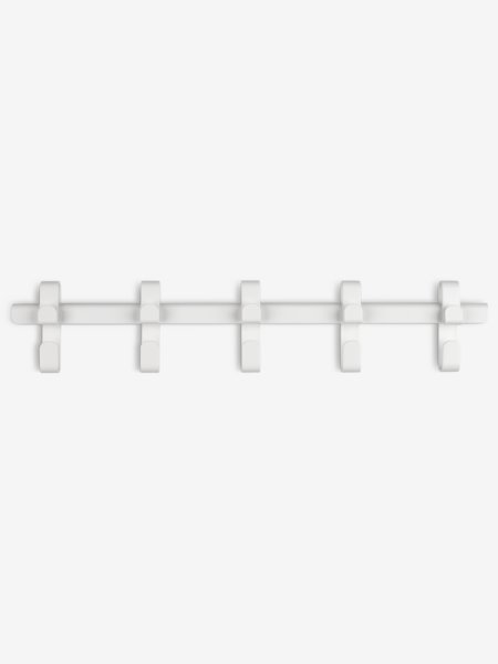 Coat rack GALSTED 5 hooks white