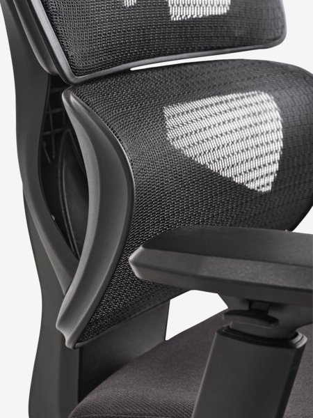 Office chair VARPELEV black mesh/black