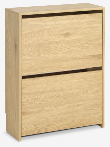 Shoe cabinet BAKHUSE 2 compartments oak colour