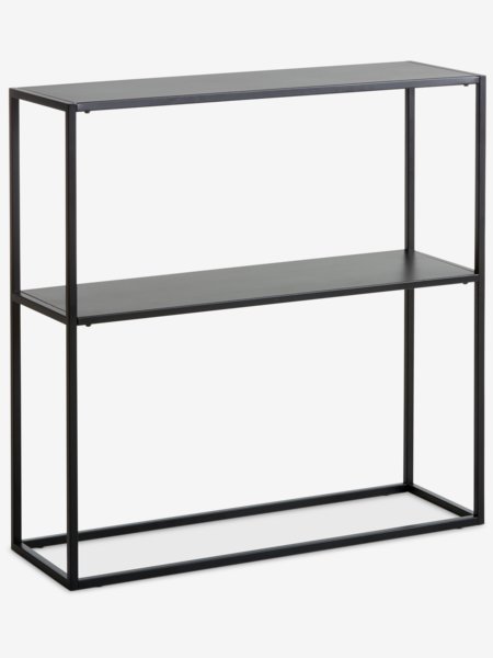 Console table VIRUM 26x80 w/shelf black