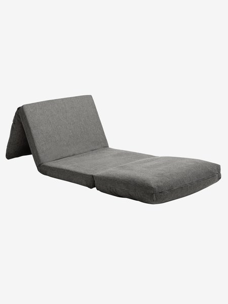 Chair bed VEGGER grey fabric