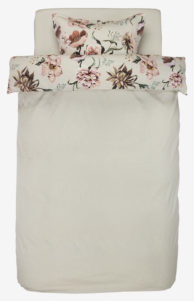 Lenjerie pat+cearșaf satin ESTHER 140x200 natur