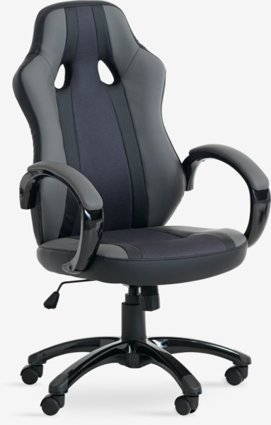 Gamestoel AGGESTRUP grijs/zwart