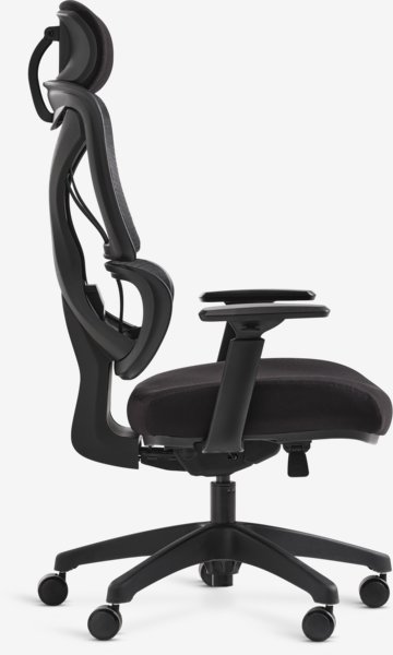 Office chair VARPELEV black mesh/black