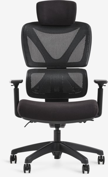 Office chair VARPELEV black mesh/black