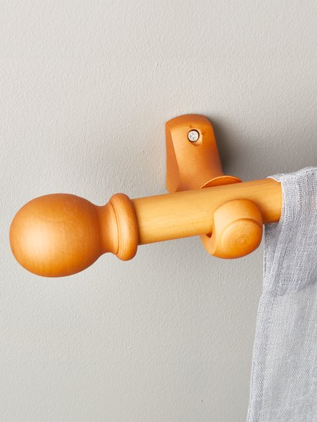 Curtain pole wood 180cm 28mm pine