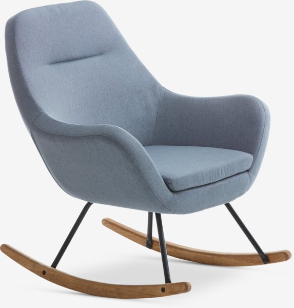 Fauteuil à bascule NEBEL bleu clair