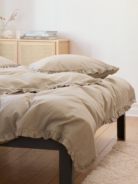 Duvet cover set ELMA Washed cotton King sand