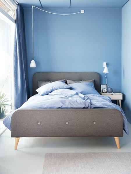 Completo copripiumino KATJA 160x210 cm blu