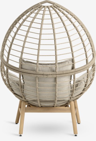 Fauteuil lounge d'extérieur VARMING naturel