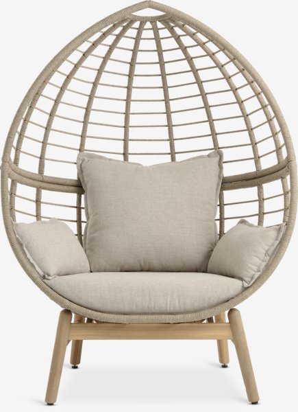 Fauteuil lounge d'extérieur VARMING naturel