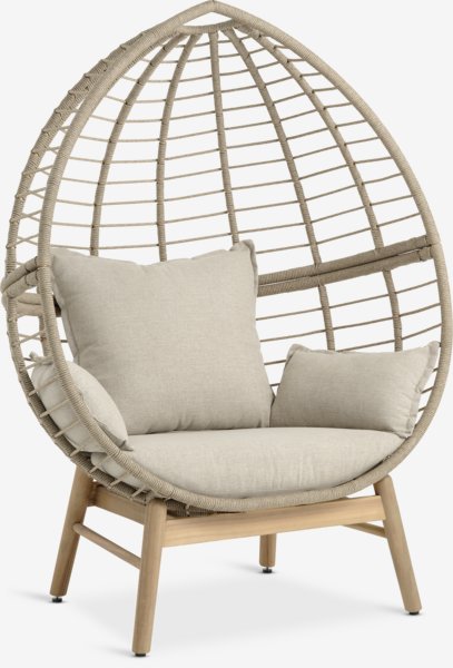 Fauteuil lounge d'extérieur VARMING naturel