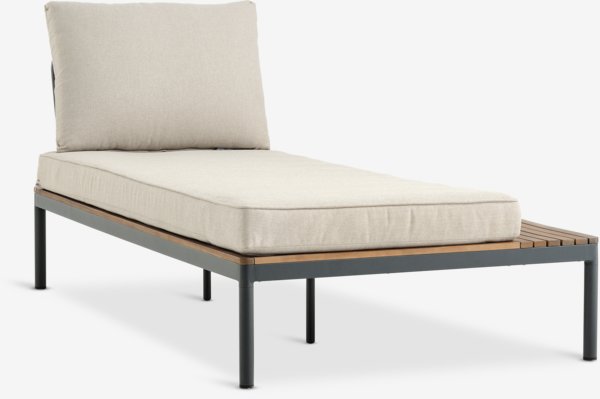 Modulo lounge HOU chaise longue legno duro